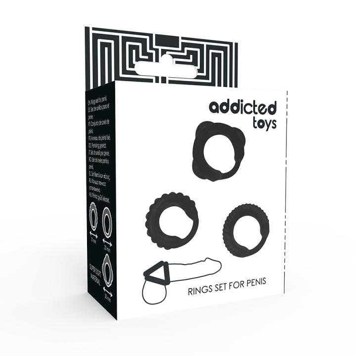 C-Ring-Set Schwarz von Addicted Toys | Fesselliebe.de