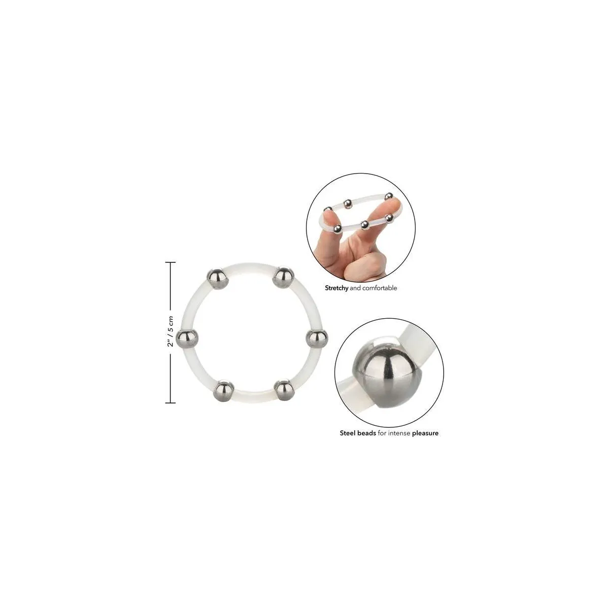 Stahlperlen-Silikonring XL von Calexotics | Fesselliebe.de