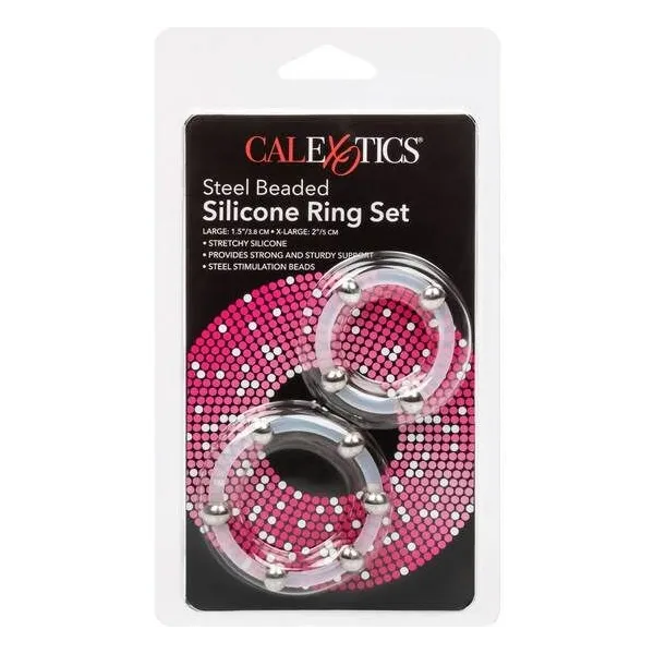 Stahlperlen-Silikonring-Set von Calexotics | Fesselliebe.de