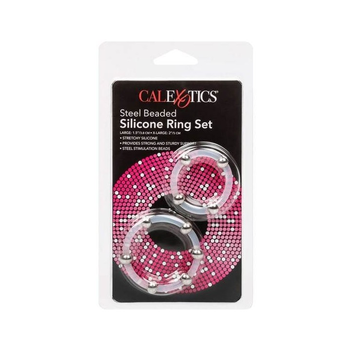 Stahlperlen-Silikonring-Set von Calexotics | Fesselliebe.de