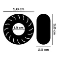 Super Flexibler und Widerstandsfähiger Penisring 5cm Pr08 Schwarz von Powering
