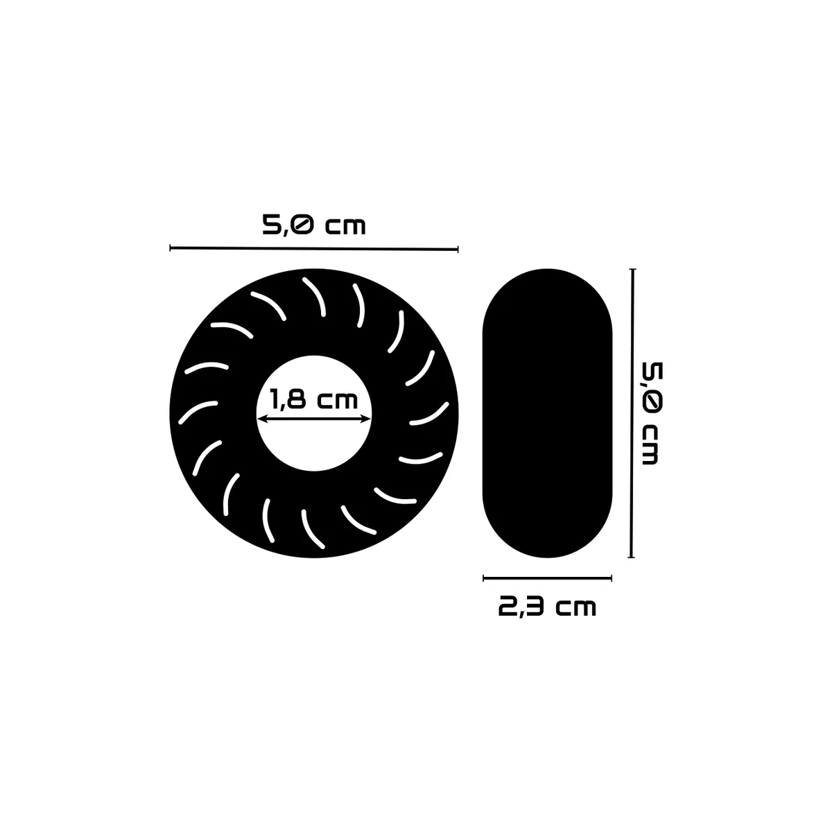 Super Flexibler und Widerstandsfähiger Penisring 5cm Pr08 Schwarz von Powering | Fesselliebe.de