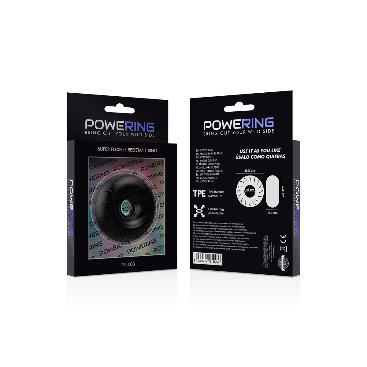 Super Flexibler und Widerstandsfähiger Penisring 5cm Pr08 Schwarz von Powering | Fesselliebe.de
