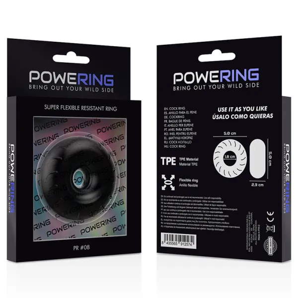Super Flexibler und Widerstandsfähiger Penisring 5cm Pr08 Schwarz von Powering | Fesselliebe.de