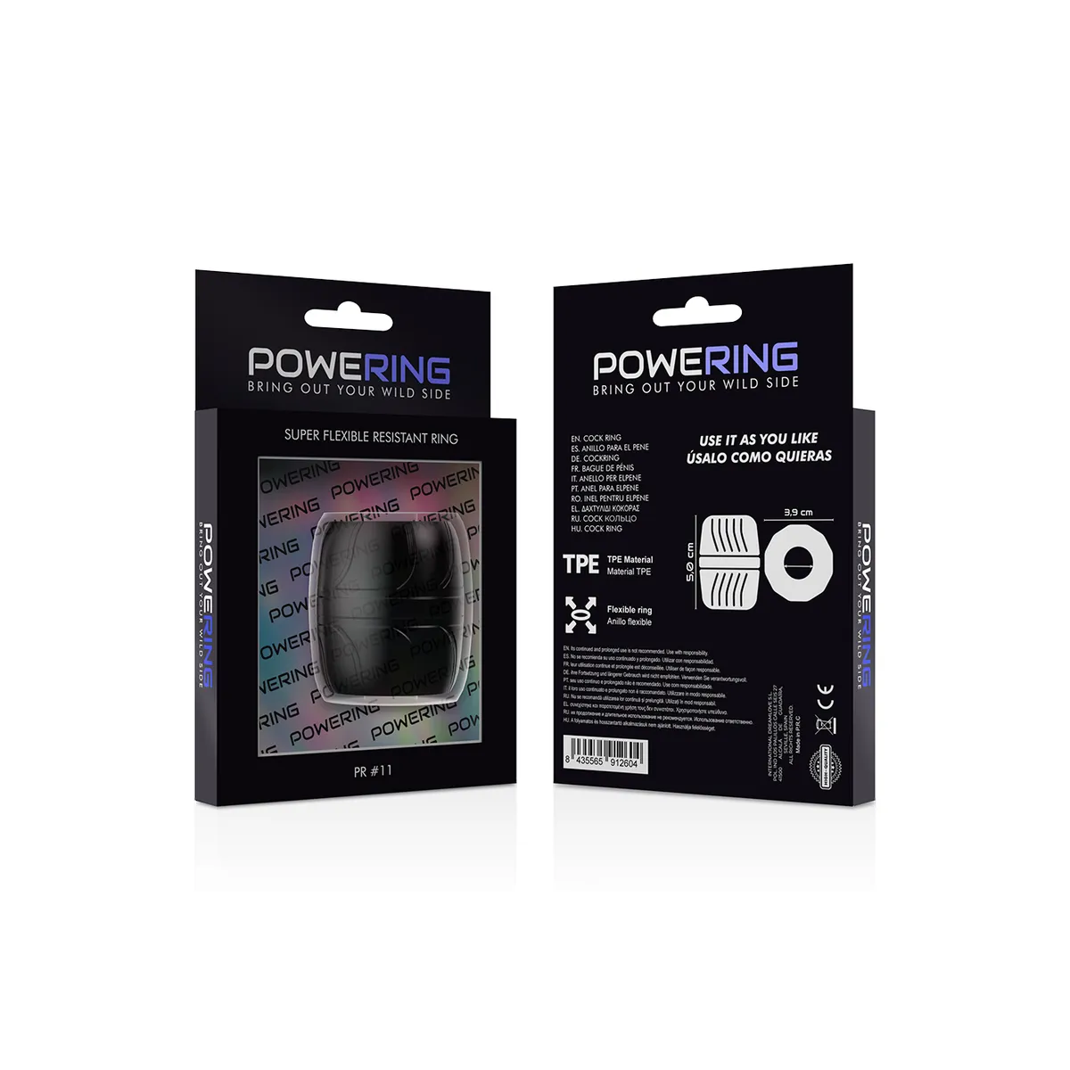 Super Flexibler und Widerstandsfähiger Penisring 5 cm Pr11 Schwarz von Powering | Fesselliebe.de