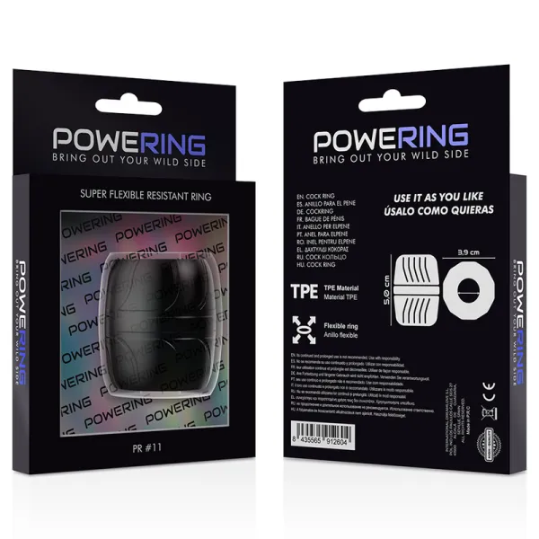 Super Flexibler und Widerstandsfähiger Penisring 5 cm Pr11 Schwarz von Powering | Fesselliebe.de