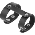 Verstellbarer Penis- und Hodenring aus Leder von Darkness Bondage