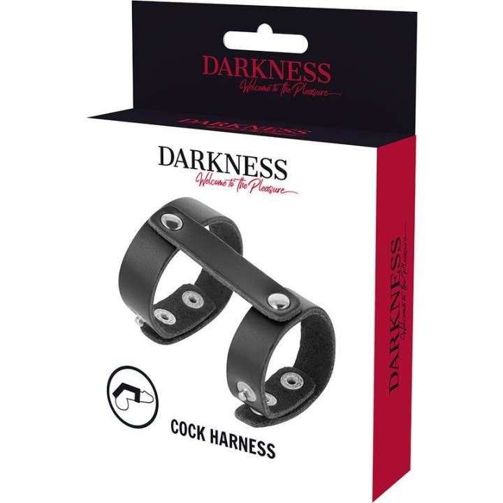 Verstellbarer Penis- und Hodenring aus Leder von Darkness Bondage | Fesselliebe.de