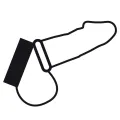 Metallring für Penis und Hoden von Darkness Bondage