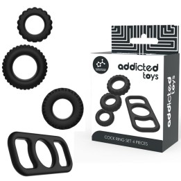 Cock Ring Set 4 Stück von Addicted Toys | Fesselliebe.de
