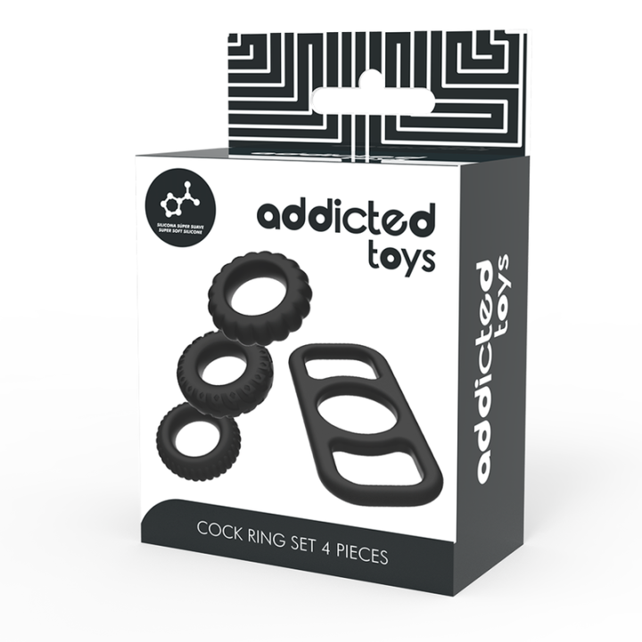 Cock Ring Set 4 Stück von Addicted Toys | Fesselliebe.de