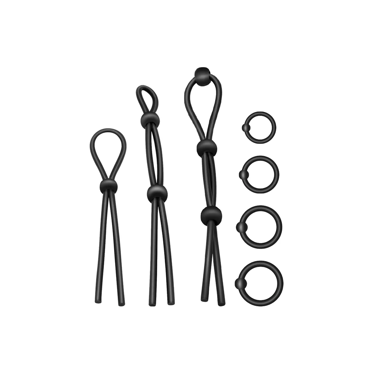 Flexibles Silikon-Cockring-Set 7-Teilig von Addicted Toys | Fesselliebe.de