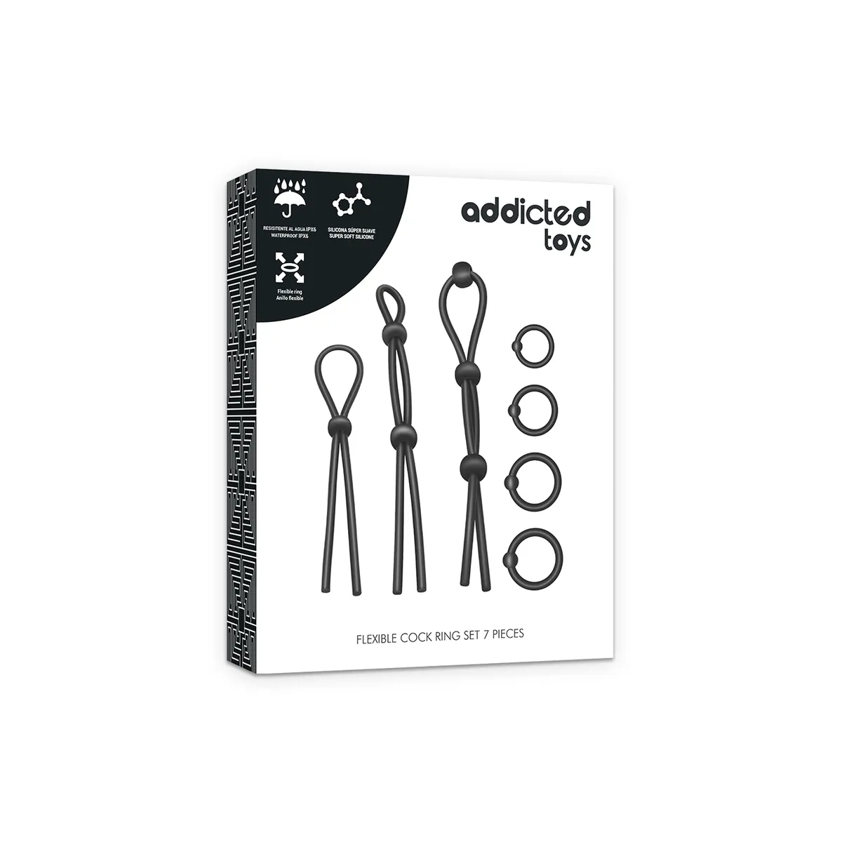 Flexibles Silikon-Cockring-Set 7-Teilig von Addicted Toys | Fesselliebe.de