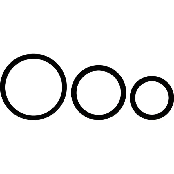 Set aus 3 Schwarzen Silikonringen von Ohmama | Fesselliebe.de
