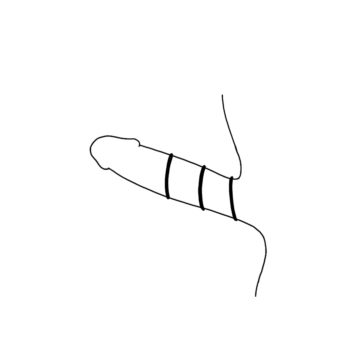 Set aus 3 Schwarzen Silikonringen von Ohmama | Fesselliebe.de