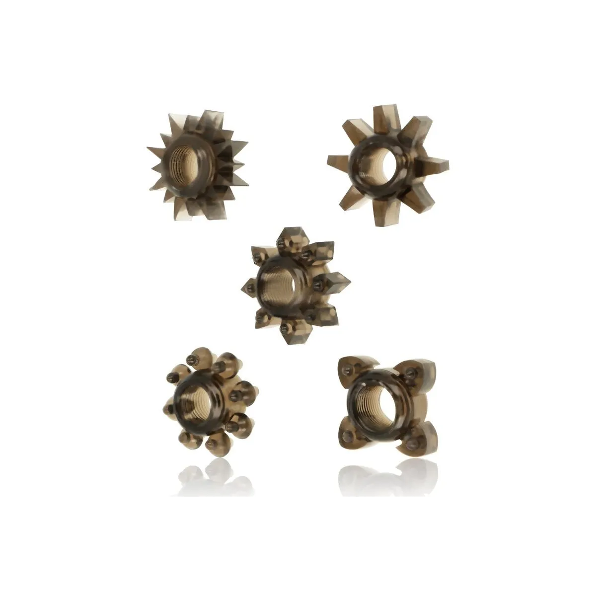 Set aus 5 Hoden- und Penisringen aus Silikon von Ohmama | Fesselliebe.de