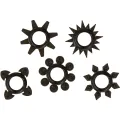 Set aus 5 Hoden- und Penisringen aus Silikon von Ohmama