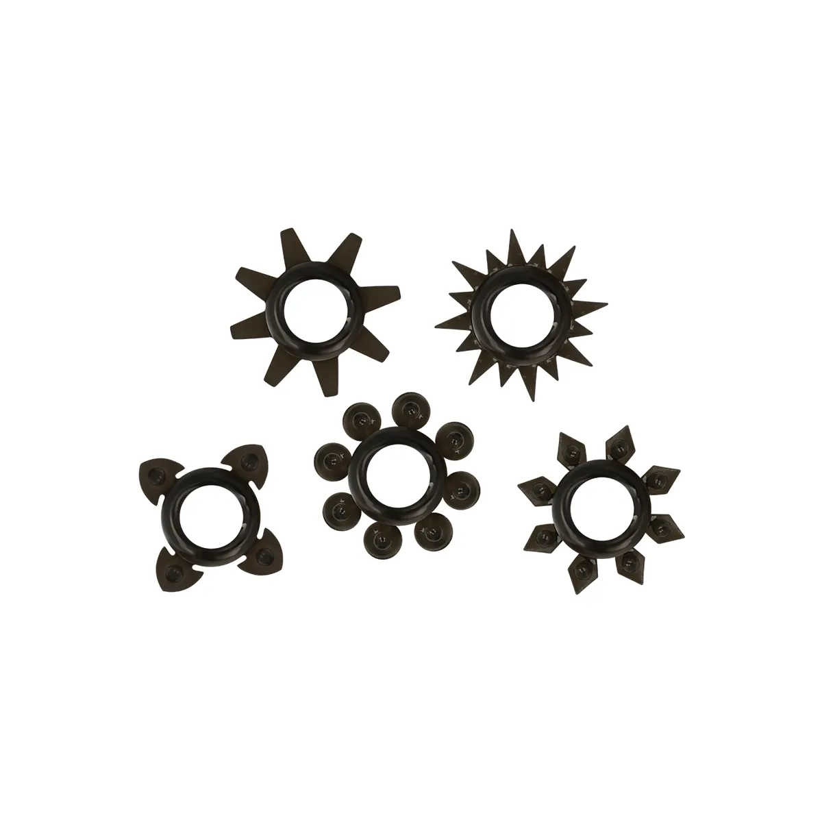 Set aus 5 Hoden- und Penisringen aus Silikon von Ohmama | Fesselliebe.de