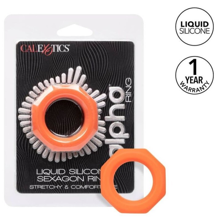 Alpha Sexagon Ring Orange von Calexotics | Fesselliebe.de