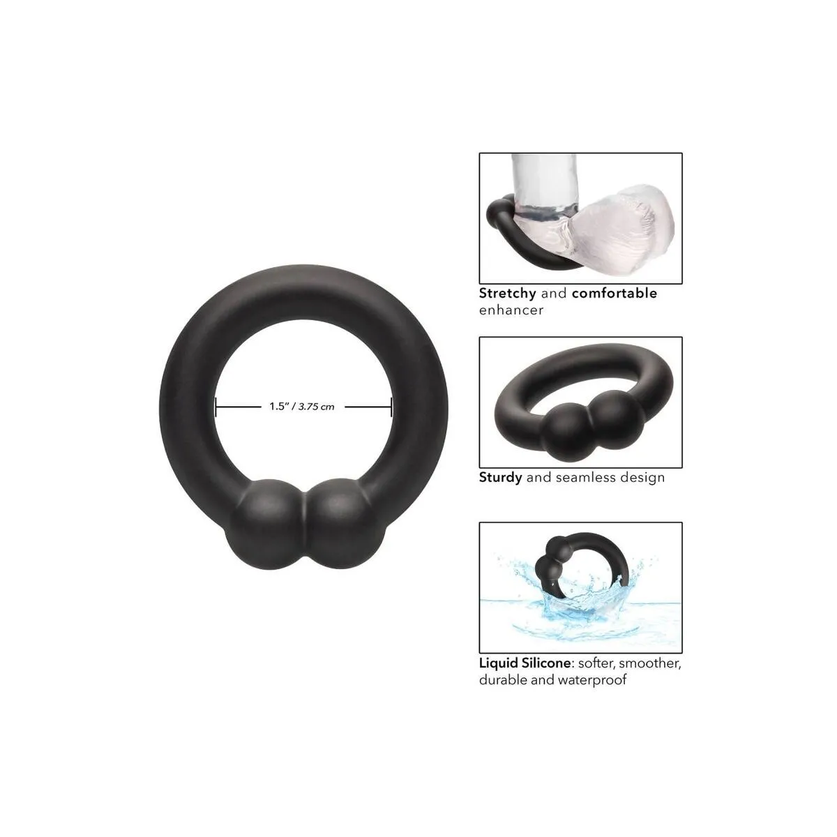 Alpha Muscle Ring Schwarz von Calexotics | Fesselliebe.de