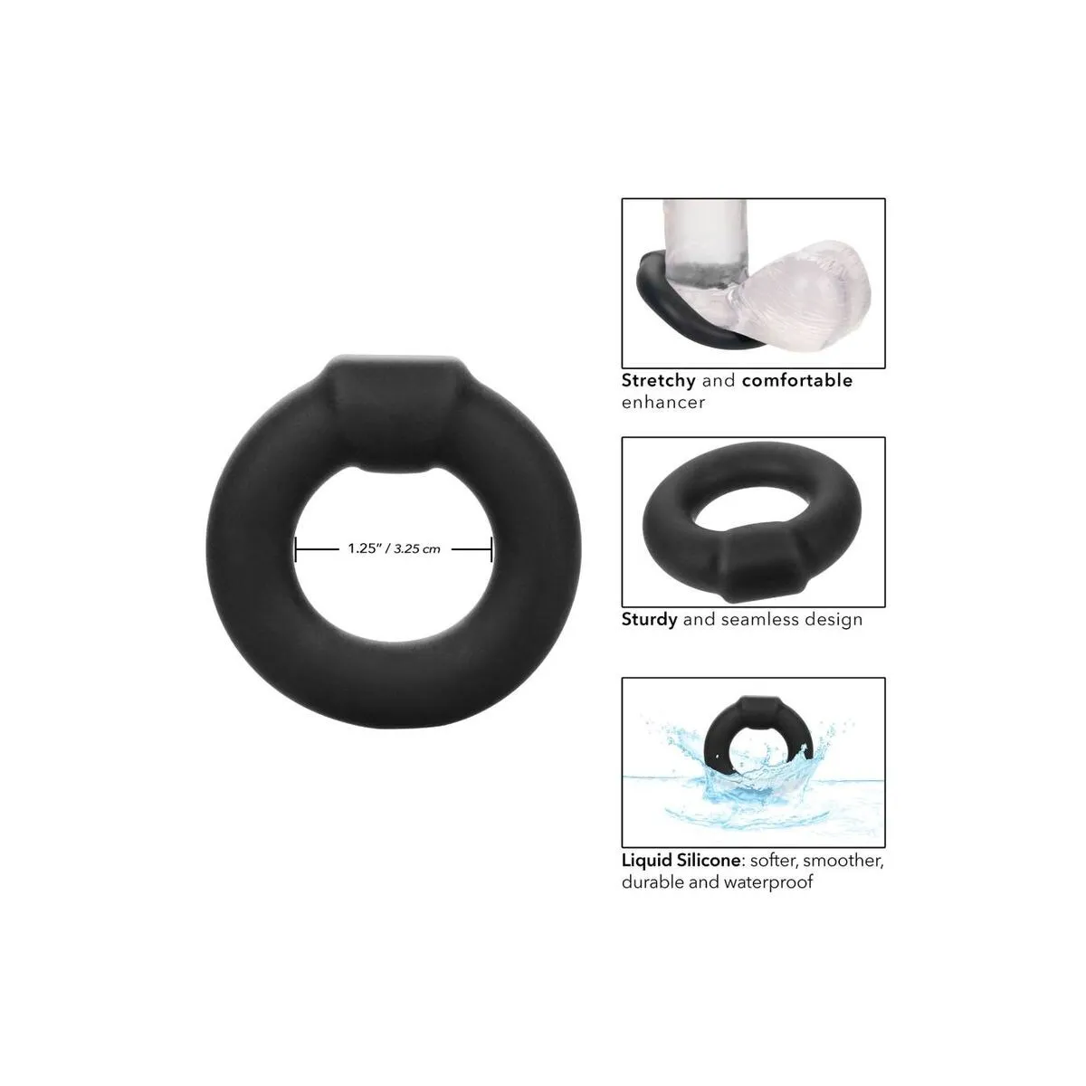 Alpha Optimum Ring Schwarz von Calexotics | Fesselliebe.de