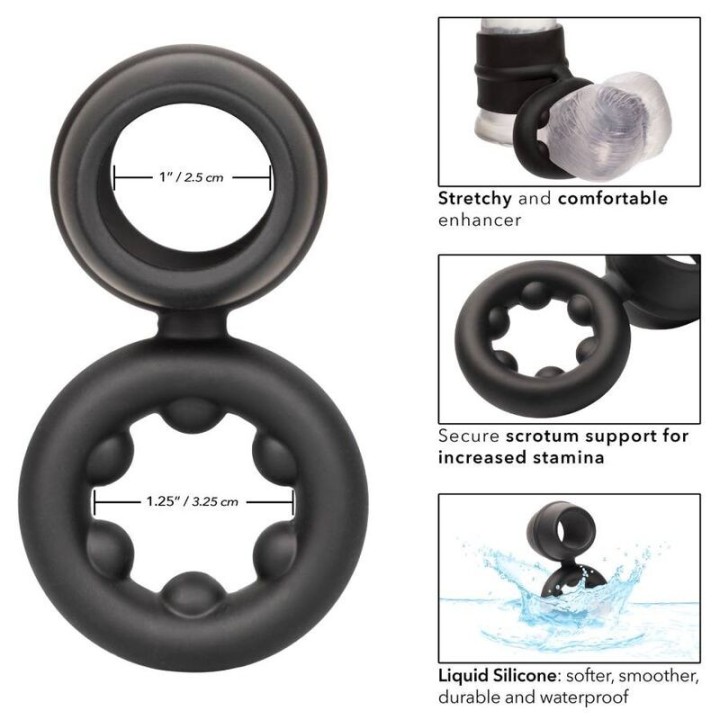 Alpha Dual Magnum Ring Schwarz von Calexotics | Fesselliebe.de