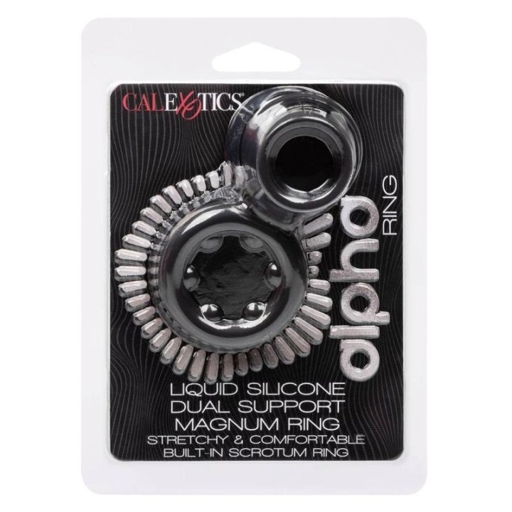 Alpha Dual Magnum Ring Schwarz von Calexotics | Fesselliebe.de