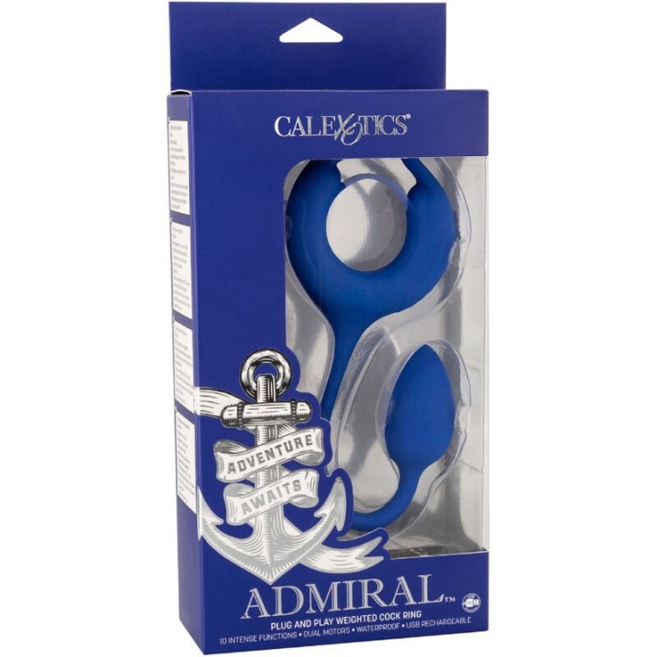 Admiral Bewichterter Hahnring Blau von Calexotics | Fesselliebe.de