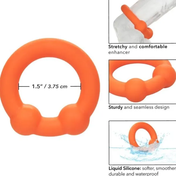 Alpha Dual Ball Ring Orange von Calexotics | Fesselliebe.de