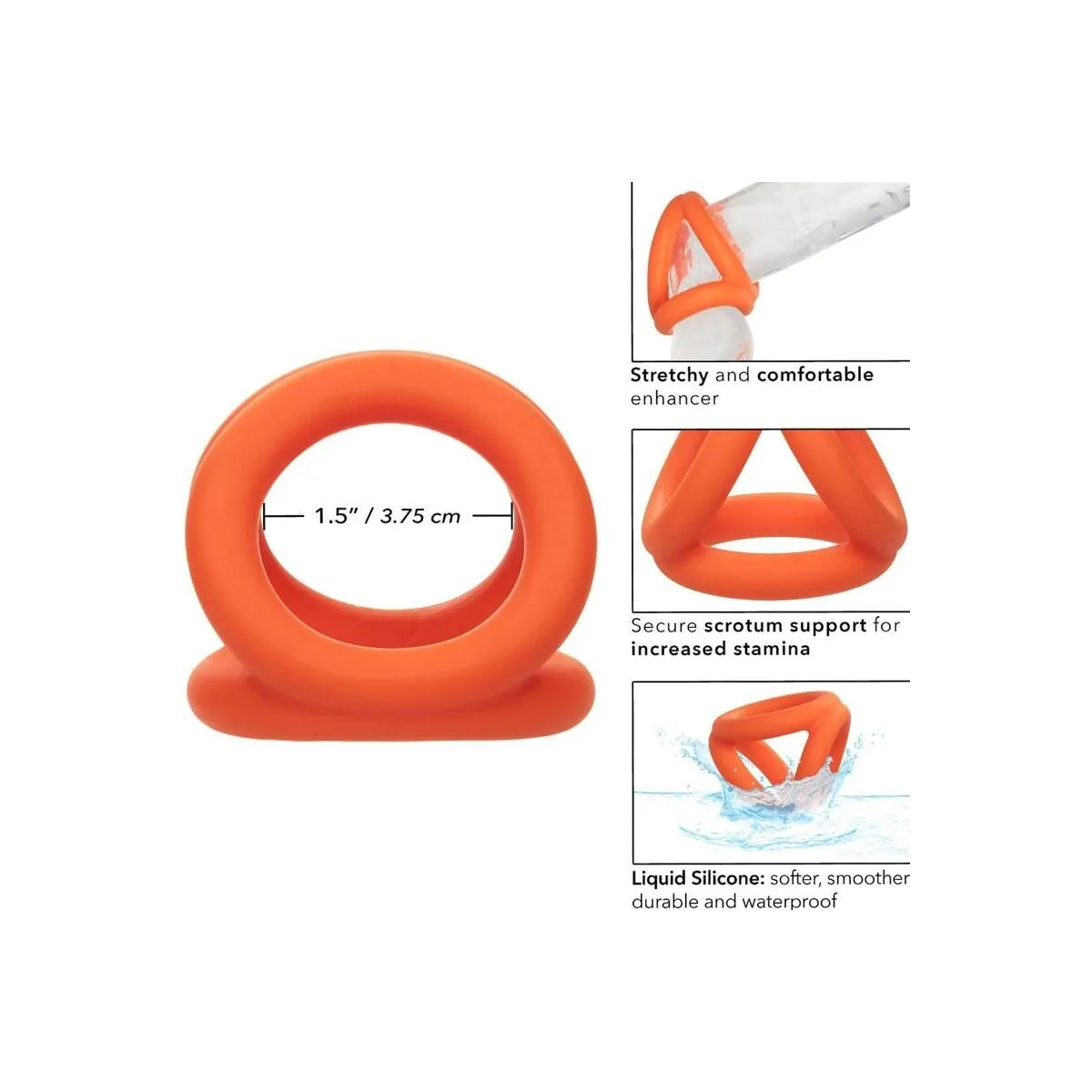 Alpha Tri-Ring Orange von Calexotics | Fesselliebe.de