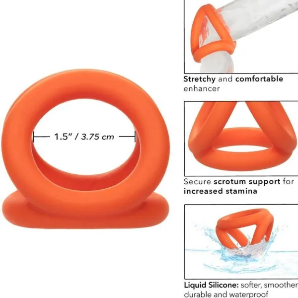 Alpha Tri-Ring Orange von Calexotics | Fesselliebe.de