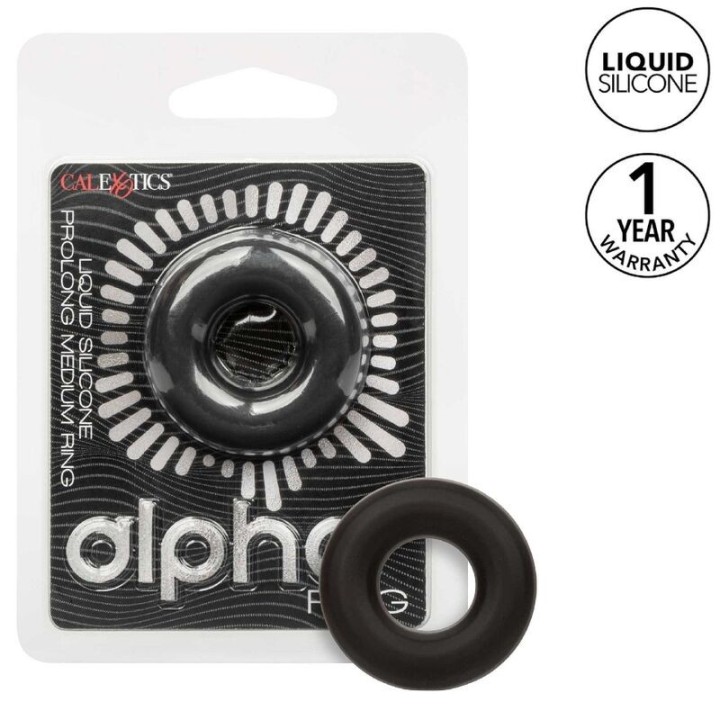 Alpha Prolong Medium Ring Schwarz von Calexotics | Fesselliebe.de