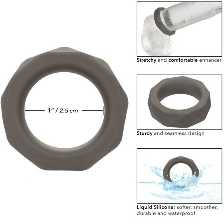 Alpha Prolong Prismatischer Ring Grau von Calexotics | Fesselliebe.de