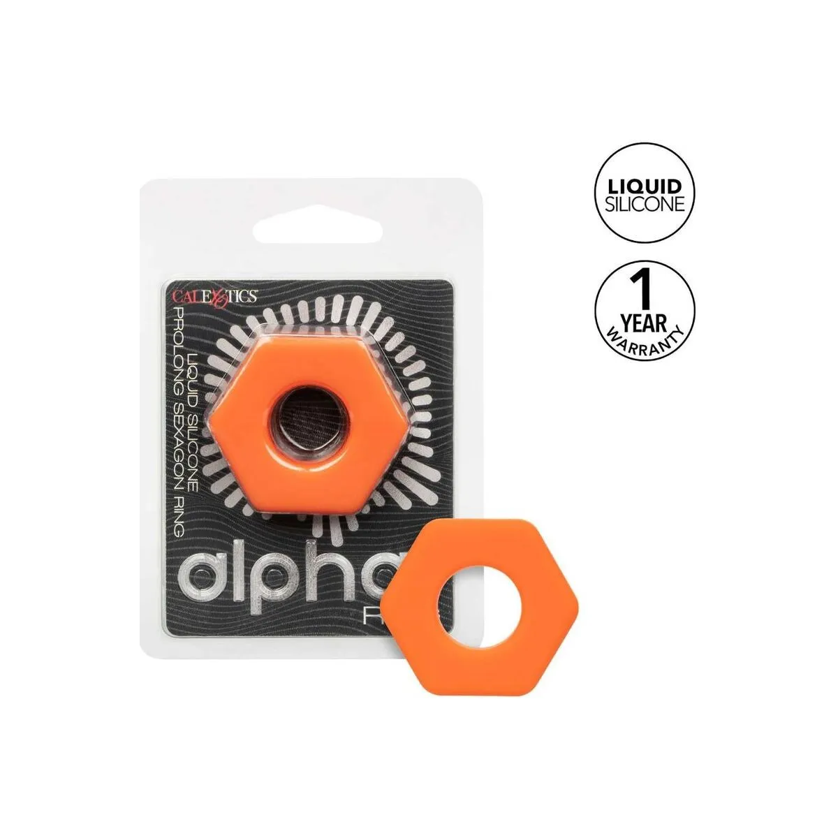 Alpha Prolong Sexagon Ring Orange von Calexotics | Fesselliebe.de