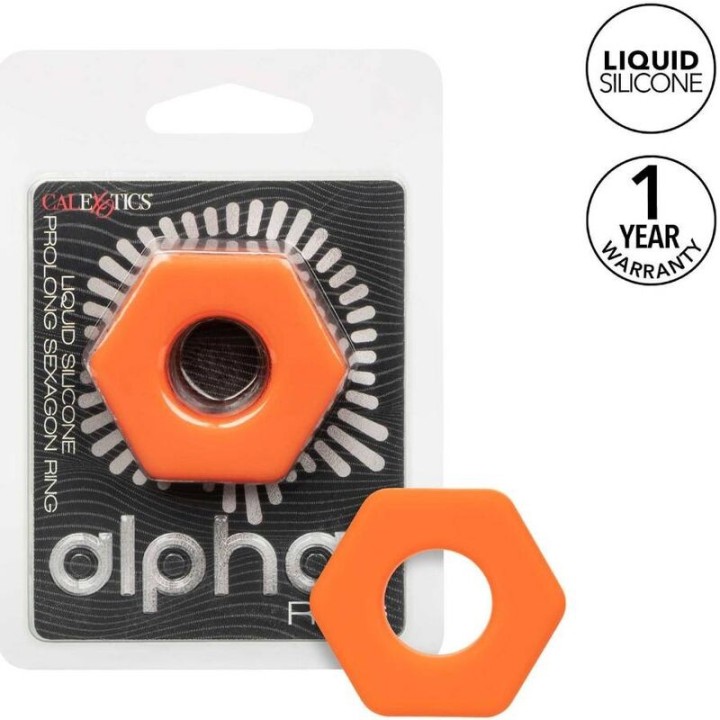 Alpha Prolong Sexagon Ring Orange von Calexotics | Fesselliebe.de