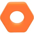 Alpha Prolong Sexagon Ring Orange von Calexotics