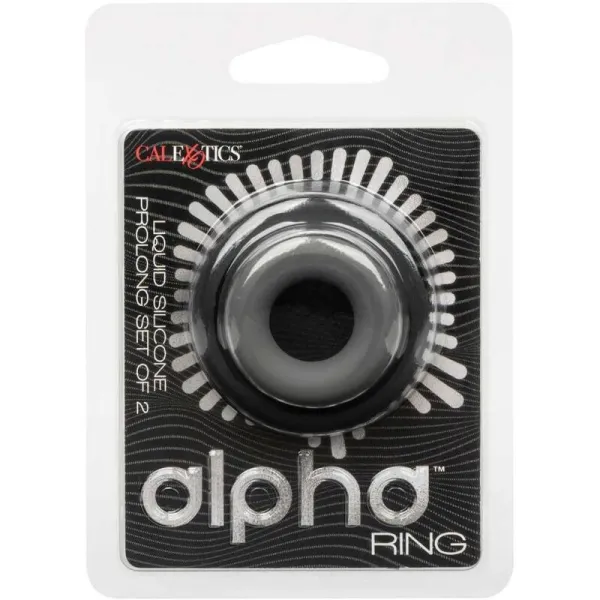 Alpha Prolong Set mit 2 Ringen Grau von Calexotics | Fesselliebe.de