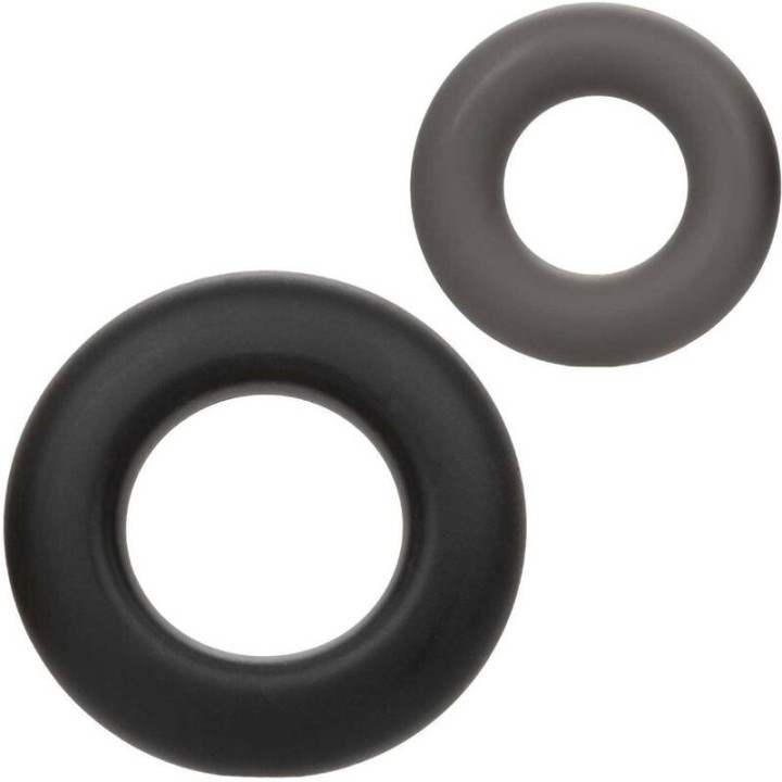 Alpha Prolong Set mit 2 Ringen Grau von Calexotics | Fesselliebe.de