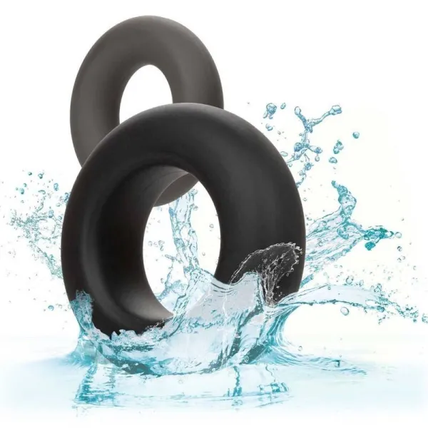 Alpha Prolong Set mit 2 Ringen Grau von Calexotics | Fesselliebe.de