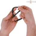 Bobby Doppelter Silikon-Penisring Schwarz von Intense Couples Toys