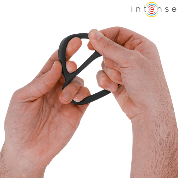 Bobby Doppelter Silikon-Penisring Schwarz von Intense Couples Toys | Fesselliebe.de
