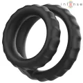 Dewey Doppelter Penisring aus Silikon Schwarz Modell 2 von Intense Couples Toys