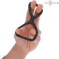Dewey Doppelter Penisring aus Silikon Schwarz Modell 2 von Intense Couples Toys