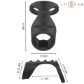 Theo Doppelter Penisring aus Silikon Schwarz Modell 3 von Intense Couples Toys