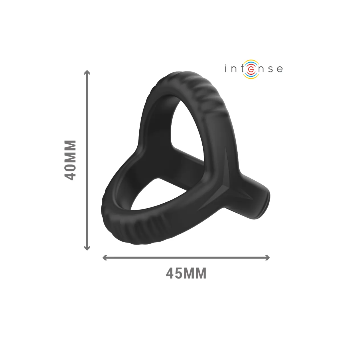 Carson Doppelter Penisring aus Silikon Schwarz Modell 4 von Intense Couples Toys | Fesselliebe.de