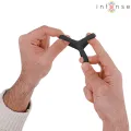 Carson Doppelter Penisring aus Silikon Schwarz Modell 4 von Intense Couples Toys