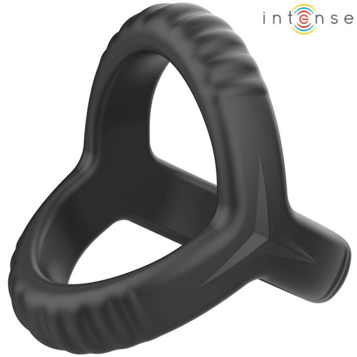 Carson Doppelter Penisring aus Silikon Schwarz Modell 4 von Intense Couples Toys | Fesselliebe.de