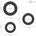 Hugh 3 Basic Penisringe aus Silikon Schwarz von Intense Couples Toys