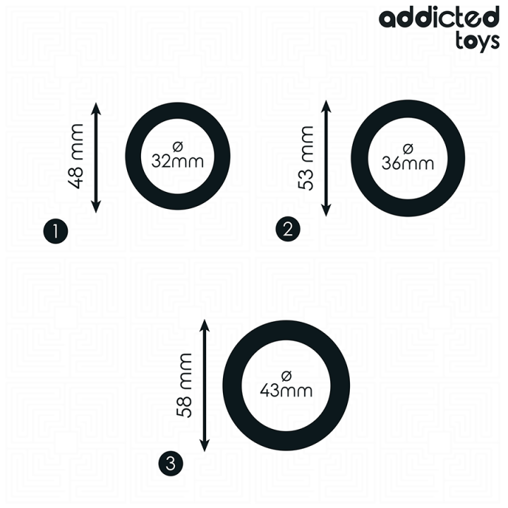 Set Silikonringe Modell 1 von Addicted Toys | Fesselliebe.de