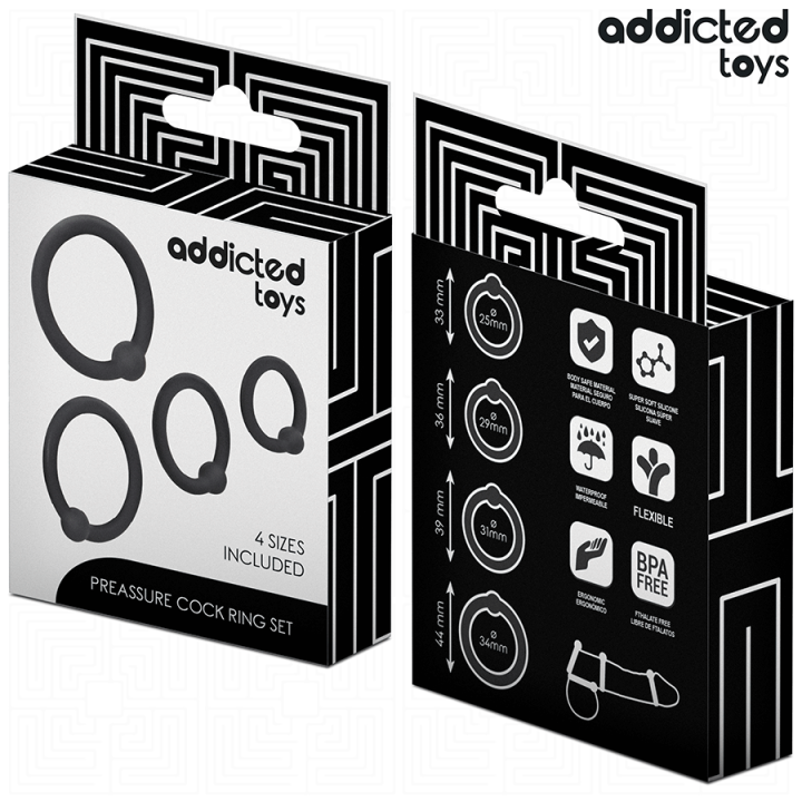 Set aus Druckringen aus Silikon von Addicted Toys | Fesselliebe.de